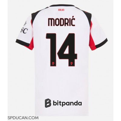 Zenski Nogometni Dres AC Milan Luka Modric #14 Gostujuci 2025-26 Kratak Rukav Zenski Nogometni Dres AC Milan Luka Modric #14 Gostujuci 2025-26 Kratak Rukav